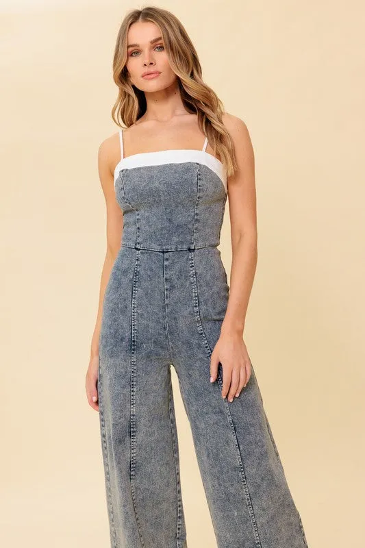 Acid Wash Jumpsuit