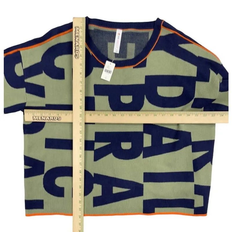 Anthropologie Daily Practice Logo Sweater Knit Size XL New