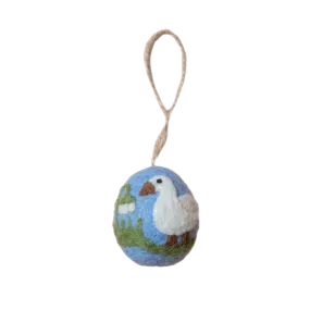 Artisan Easter Egg ornament Duck - Sky blue (PREORDER)