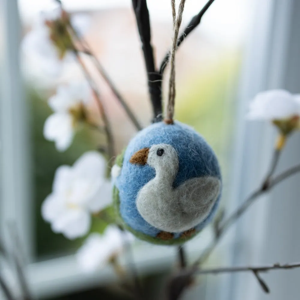 Artisan Easter Egg ornament Duck - Sky blue (PREORDER)