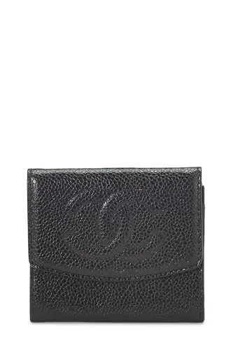 Chanel,  Black Caviar Timeless 'CC' Coin Purse, Black