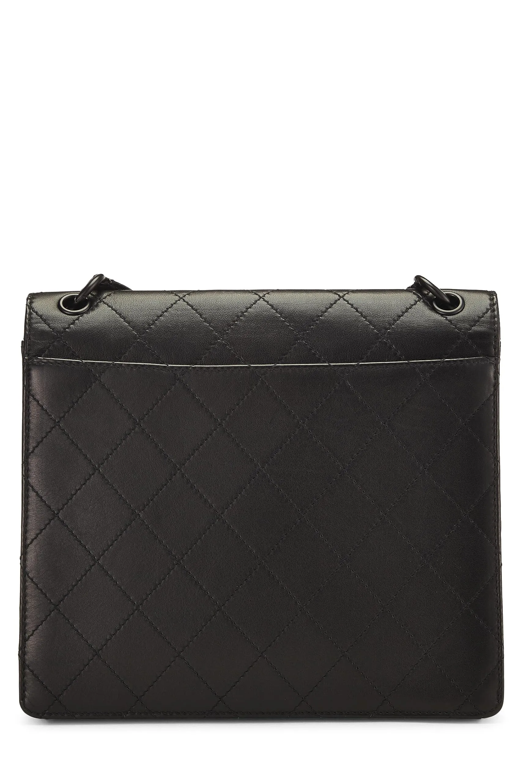 Chanel,  Black Lambskin Shoulder Bag, Black