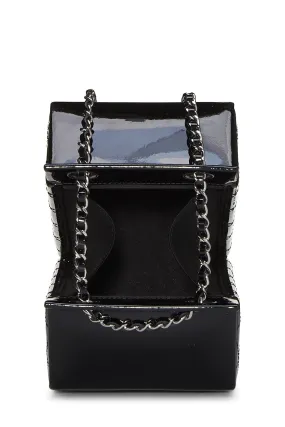 Chanel,  Black Patent Leather Milk Carton Bag, Black