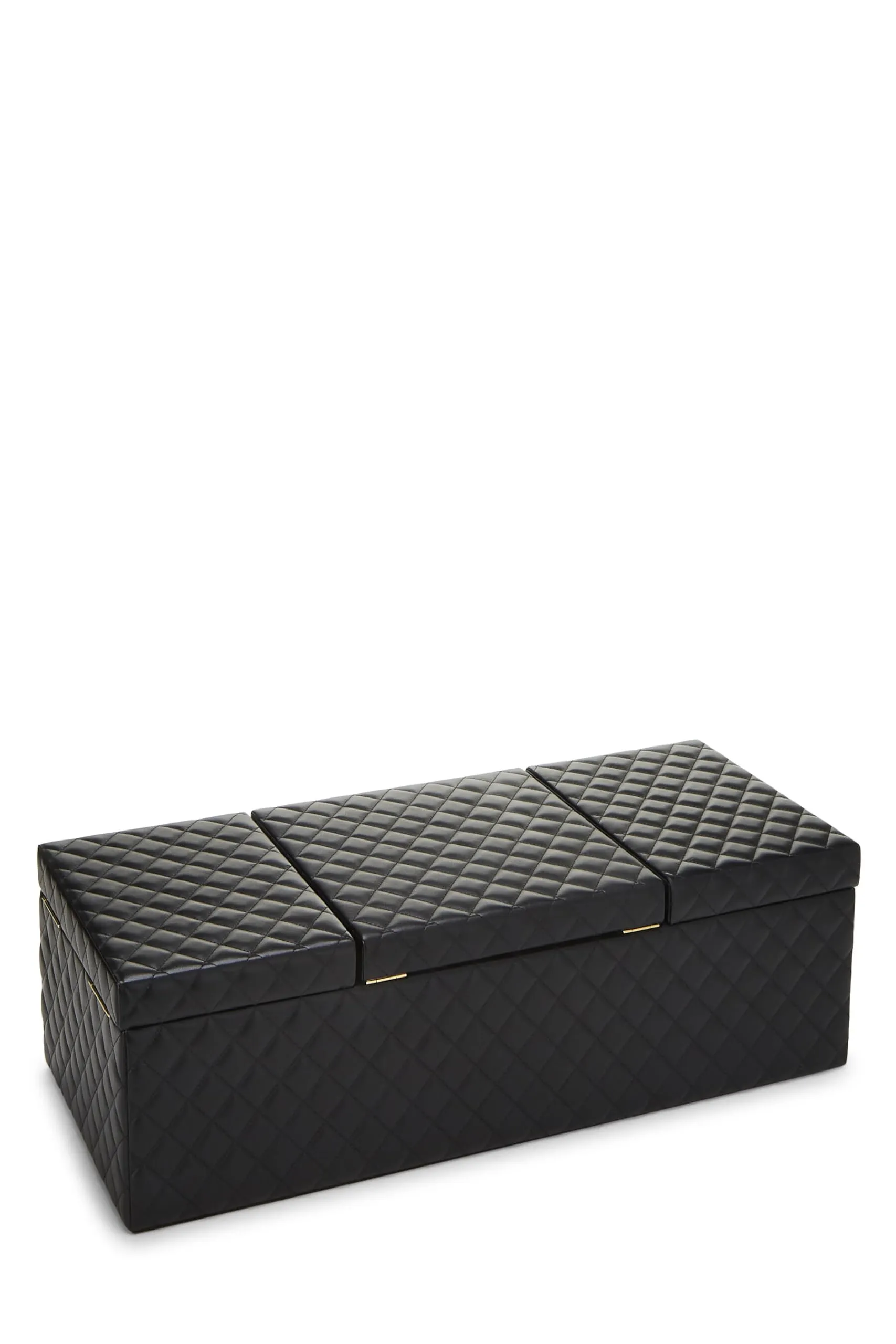 Chanel,  Black Quilted Lambskin Jewelry Chest Large, Black