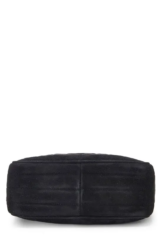 CHANEL,  Black Vertical Suede Pocket Camera Bag Mini, Black