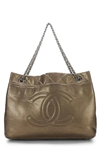 Chanel,  Gold Caviar Timeless 'CC' Soft Shopper Large, Gold
