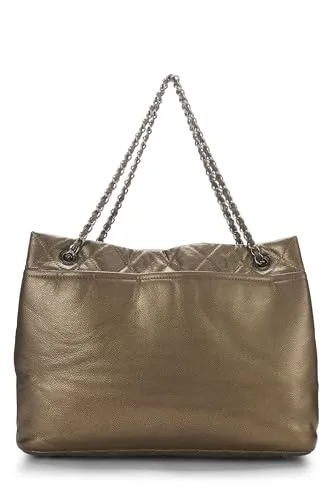 Chanel,  Gold Caviar Timeless 'CC' Soft Shopper Large, Gold