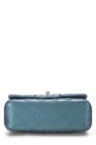 Chanel,  Iridescent Blue Quilted Lambskin Classic Double Flap Medium, Blue