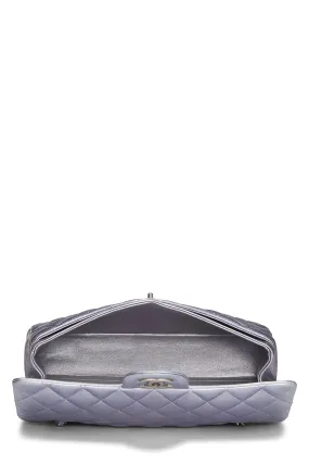 Chanel,  Metallic Purple Quilted Lambskin Classic Double Flap Medium, Purple