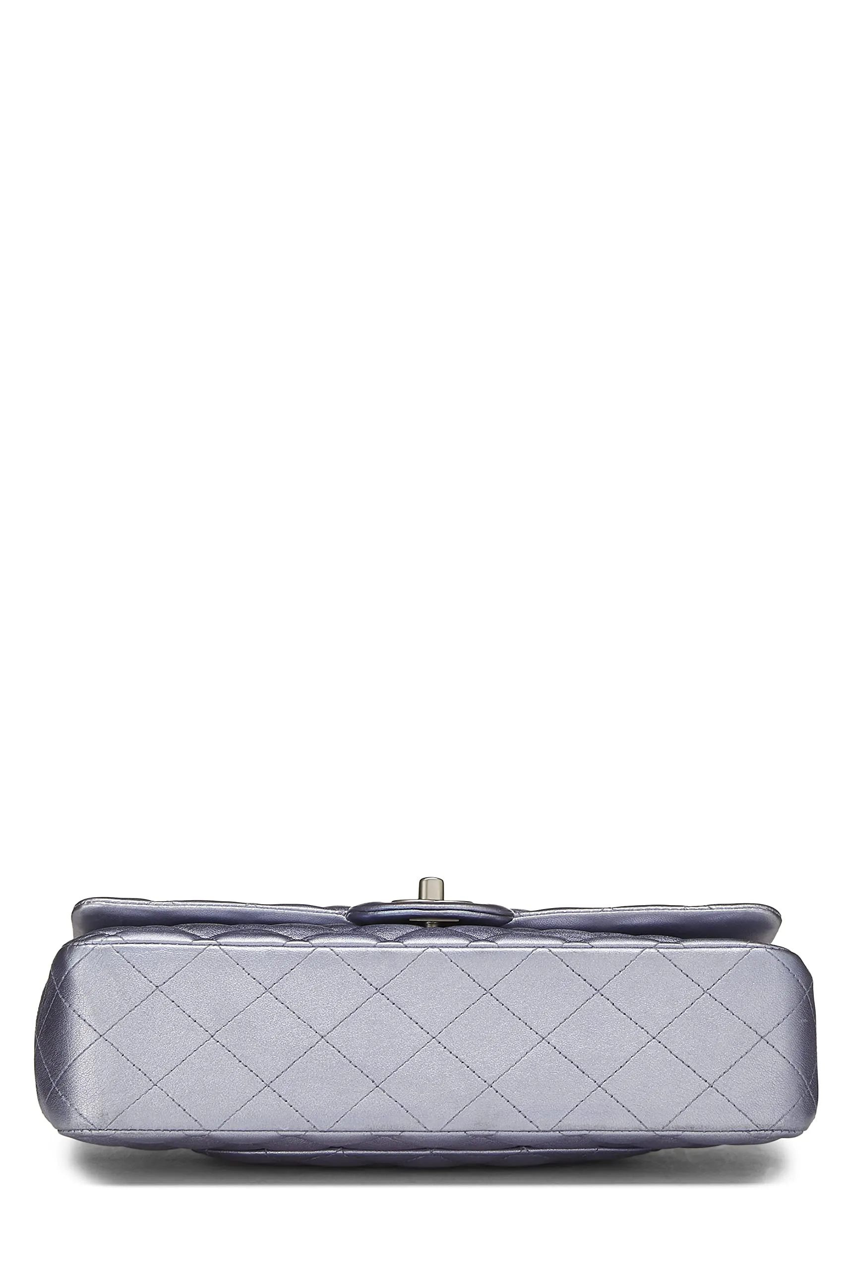 Chanel,  Metallic Purple Quilted Lambskin Classic Double Flap Medium, Purple