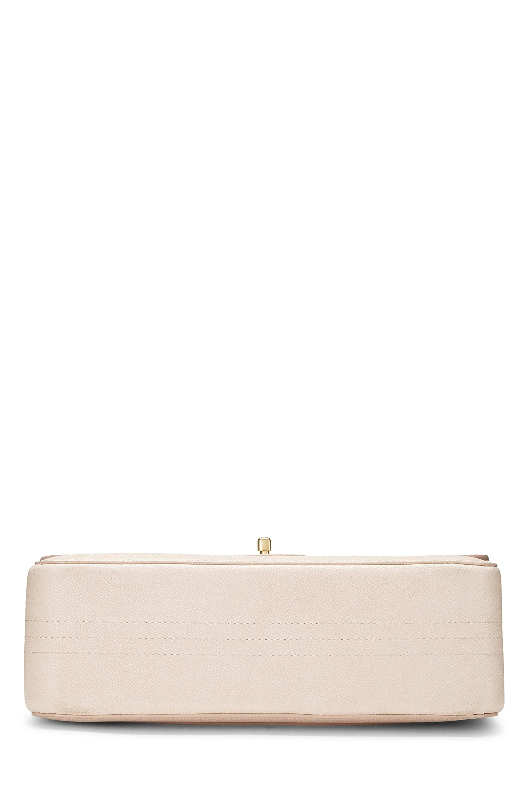 Chanel,  Pink Caviar Pure Double Flap Jumbo, Pink