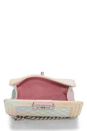 Chanel,  Rainbow Quilted Caviar Boy Bag Small, Multi