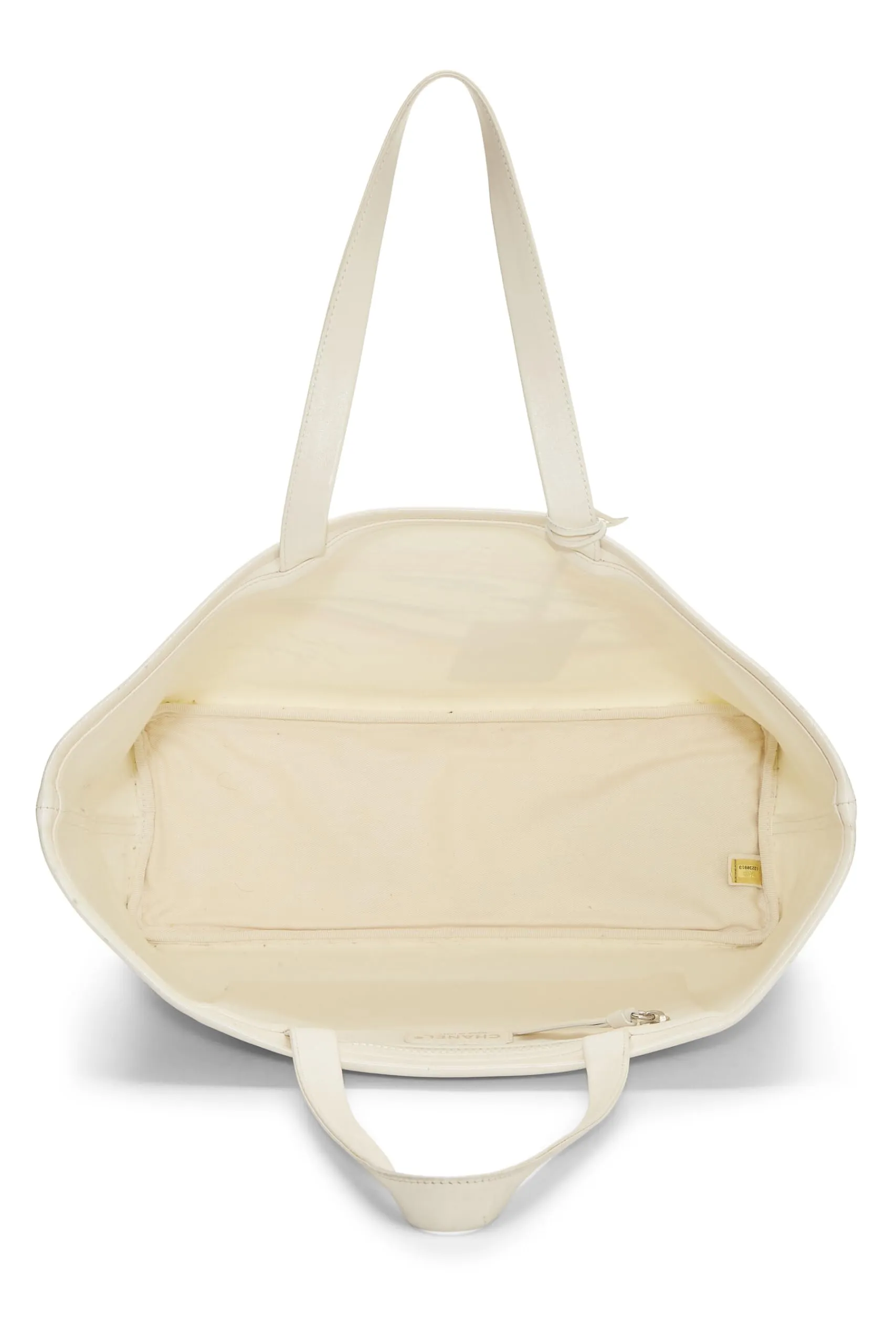 Chanel,  White Canvas Mobile Art Tote, White