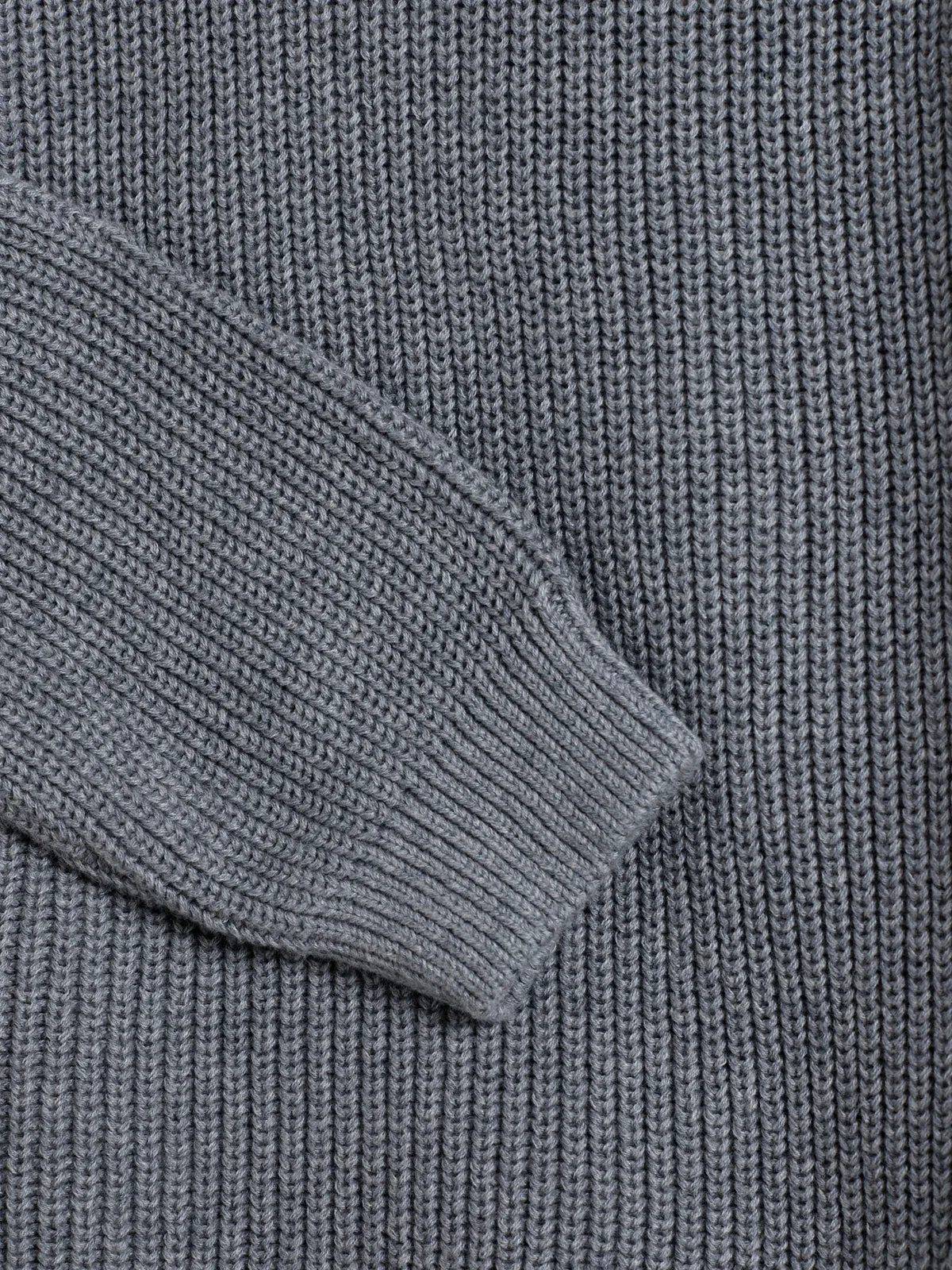 Cotton Knit Sweater - Tween - Blue Melange