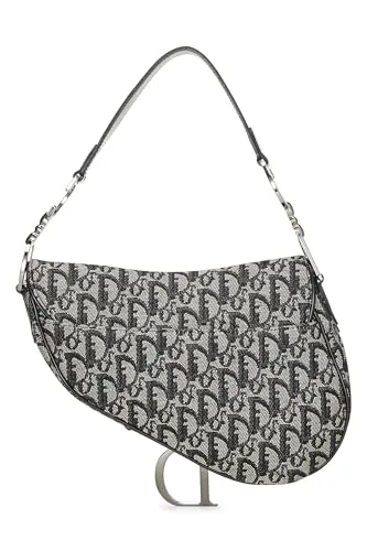Dior,  Black Trotter Canvas Double Saddle Bag, Black