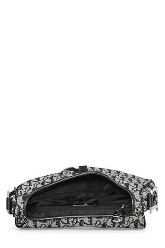Dior,  Black Trotter Canvas Double Saddle Bag, Black