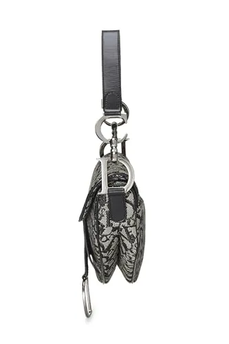 Dior,  Black Trotter Canvas Double Saddle Bag, Black