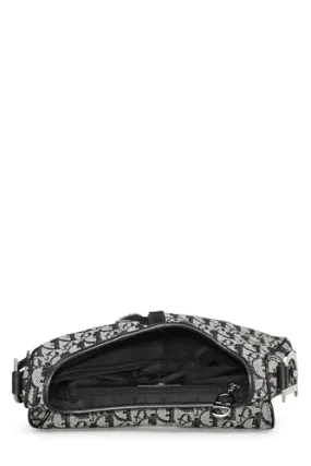 Dior,  Black Trotter Canvas Double Saddle Bag, Black
