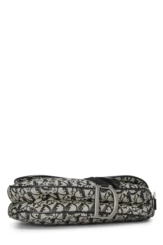 Dior,  Black Trotter Canvas Double Saddle Bag, Black