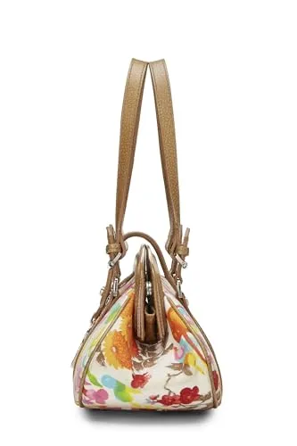 Dior,  Multicolor Floral Canvas Handbag, Multi