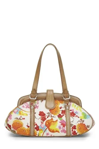 Dior,  Multicolor Floral Canvas Handbag, Multi