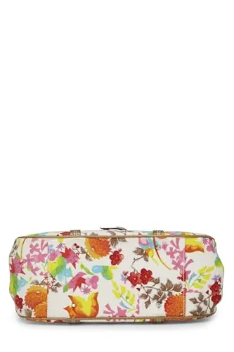 Dior,  Multicolor Floral Canvas Handbag, Multi
