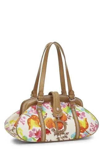 Dior,  Multicolor Floral Canvas Handbag, Multi