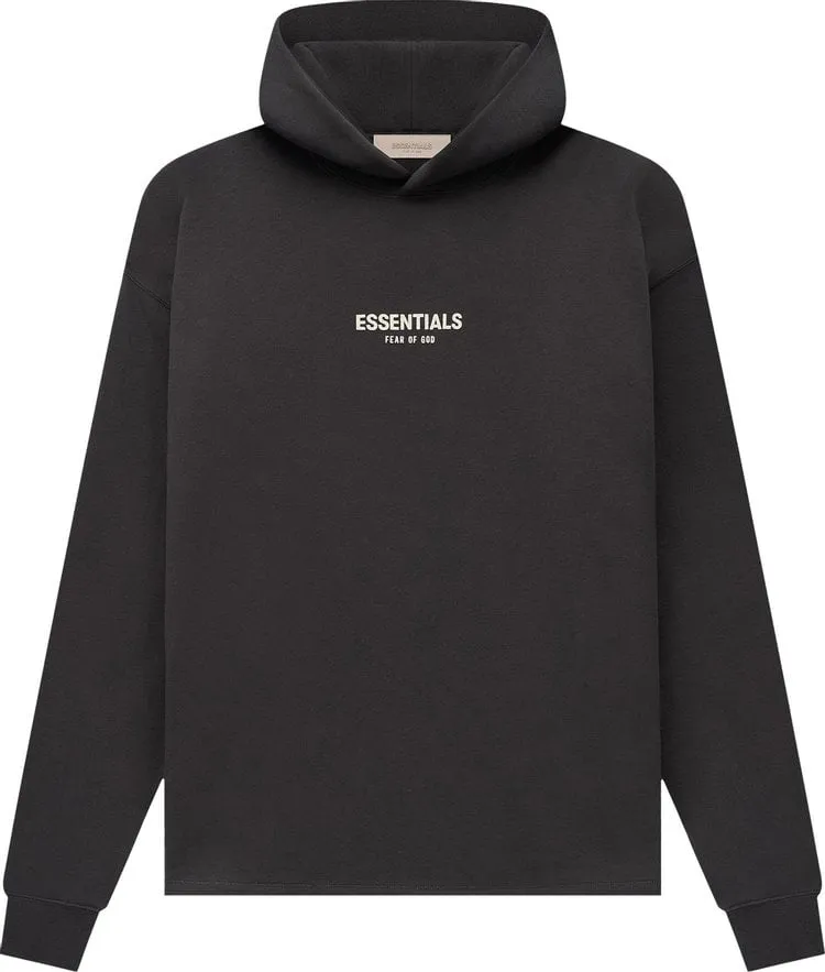 Fear of God Essentials Relaxed Hoodie 'Iron', black