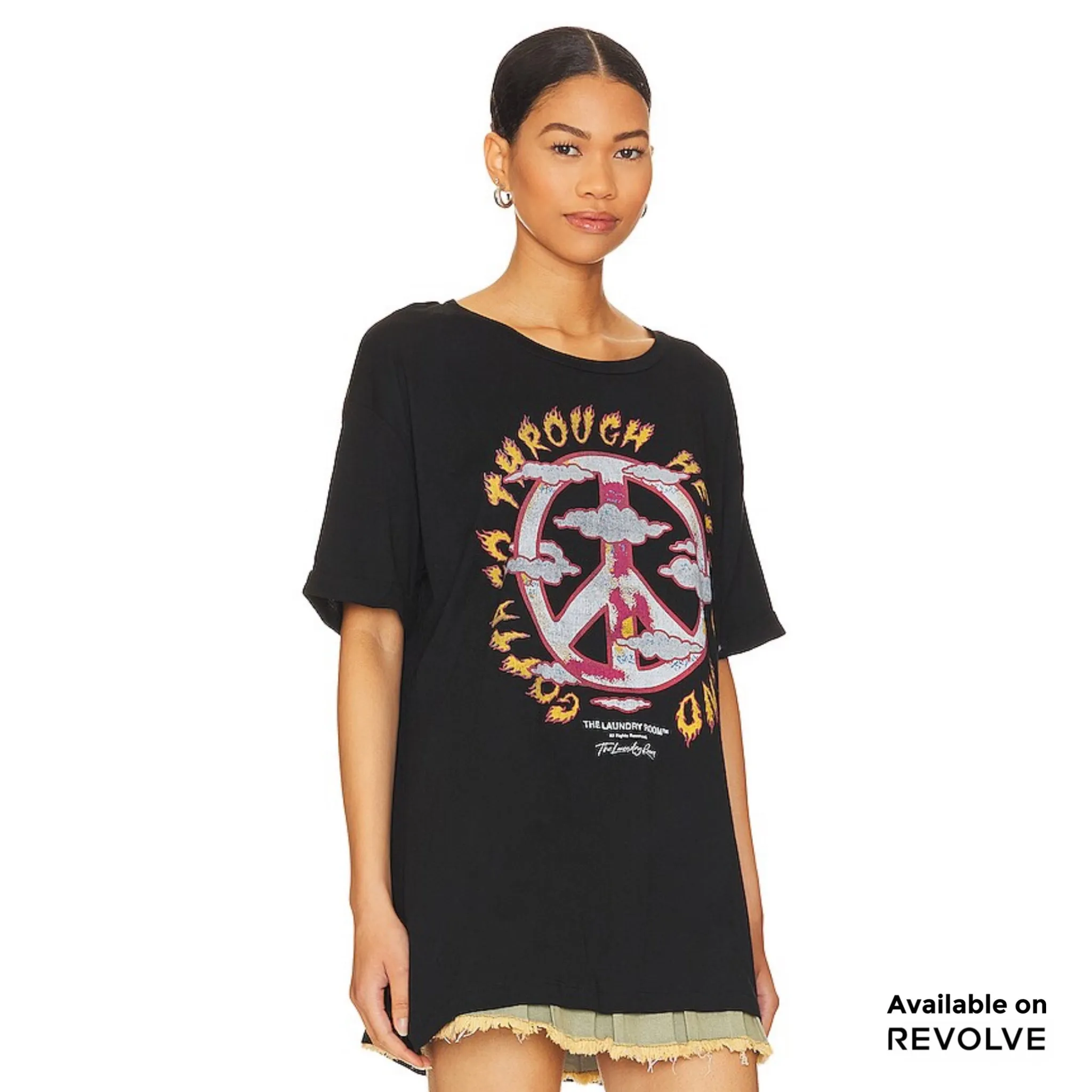 Find Peace - Oversized Tee - Black
