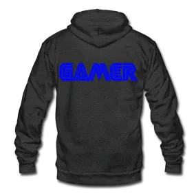 Gamer Word Text Art Unisex Fleece Zip Hoodie