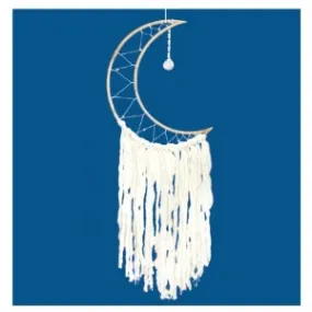 Hanging Crescent Moon with Wool