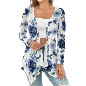 Hug Yourself with Our Navy Floral Cardigan Sweater
