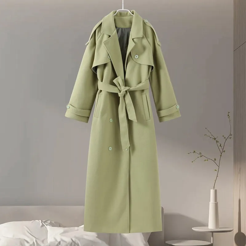 Lapel Woolen Coat
