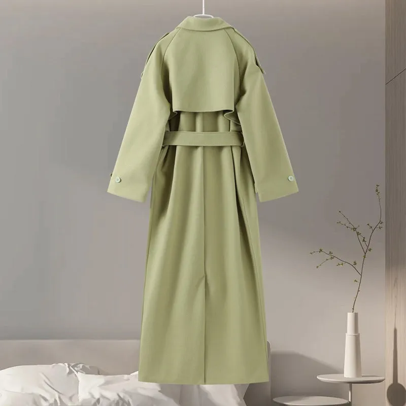 Lapel Woolen Coat