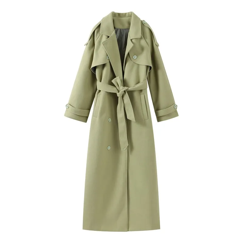 Lapel Woolen Coat