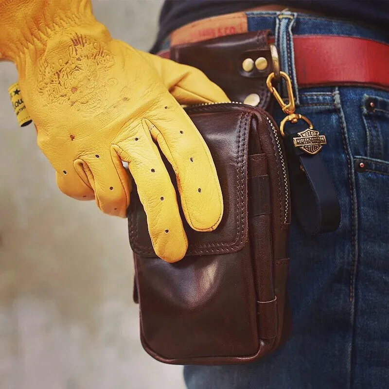 Leather Waist Pack Harley style YG5007