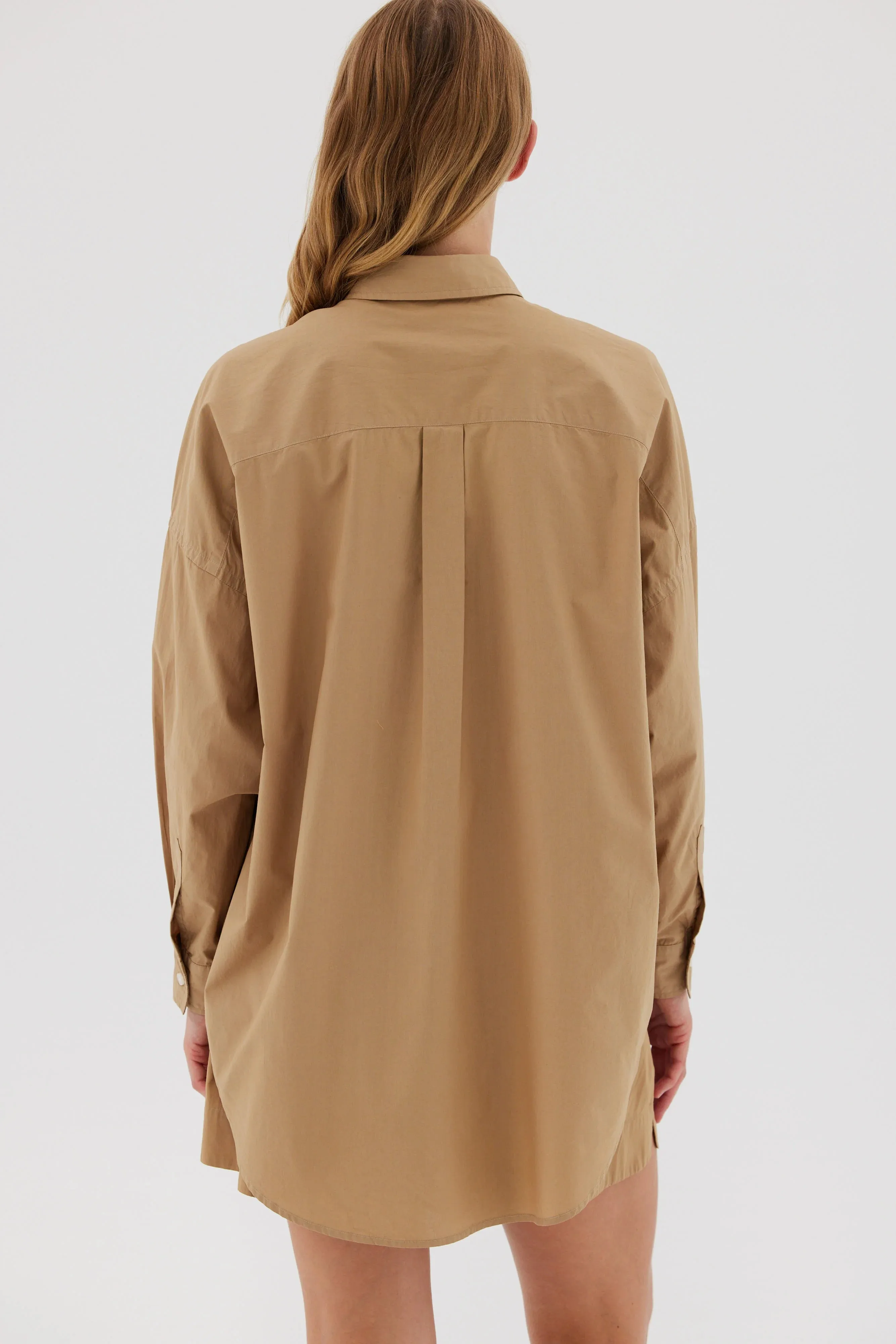LMND Chiara Long Sleeve Shirt Classic in Toffee