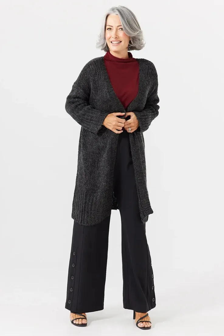 Long Cabin Cardi in Black Marle