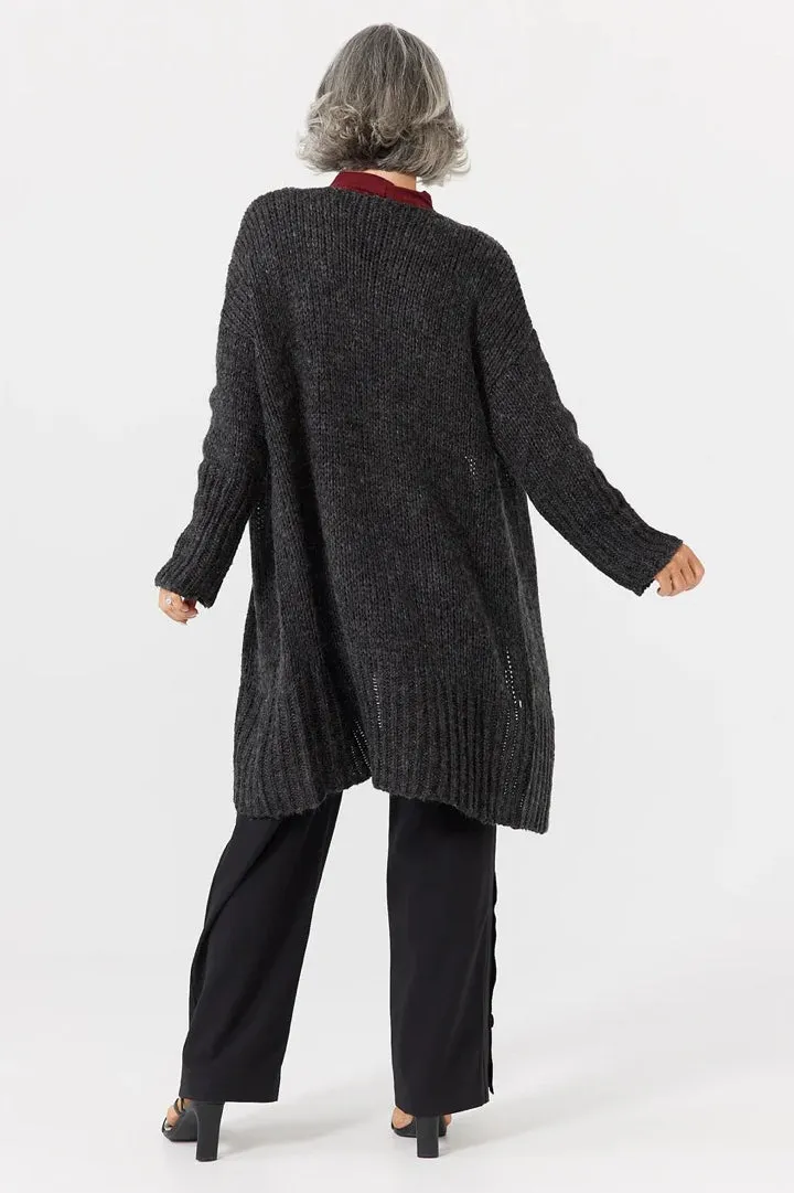 Long Cabin Cardi in Black Marle