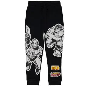 MARVEL COMICS Black Jogging Pants