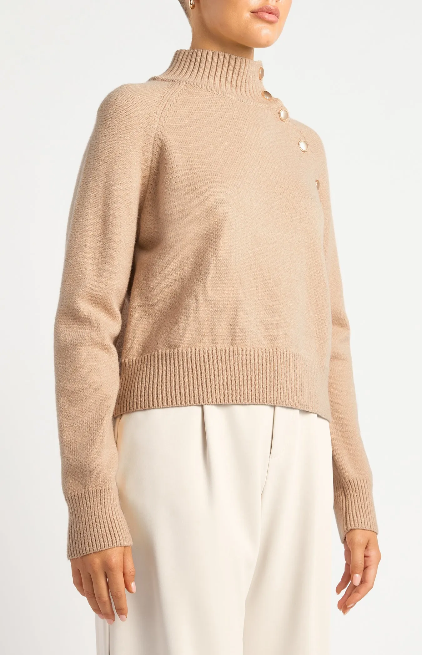 Maxwell Knit Jumper - Latte