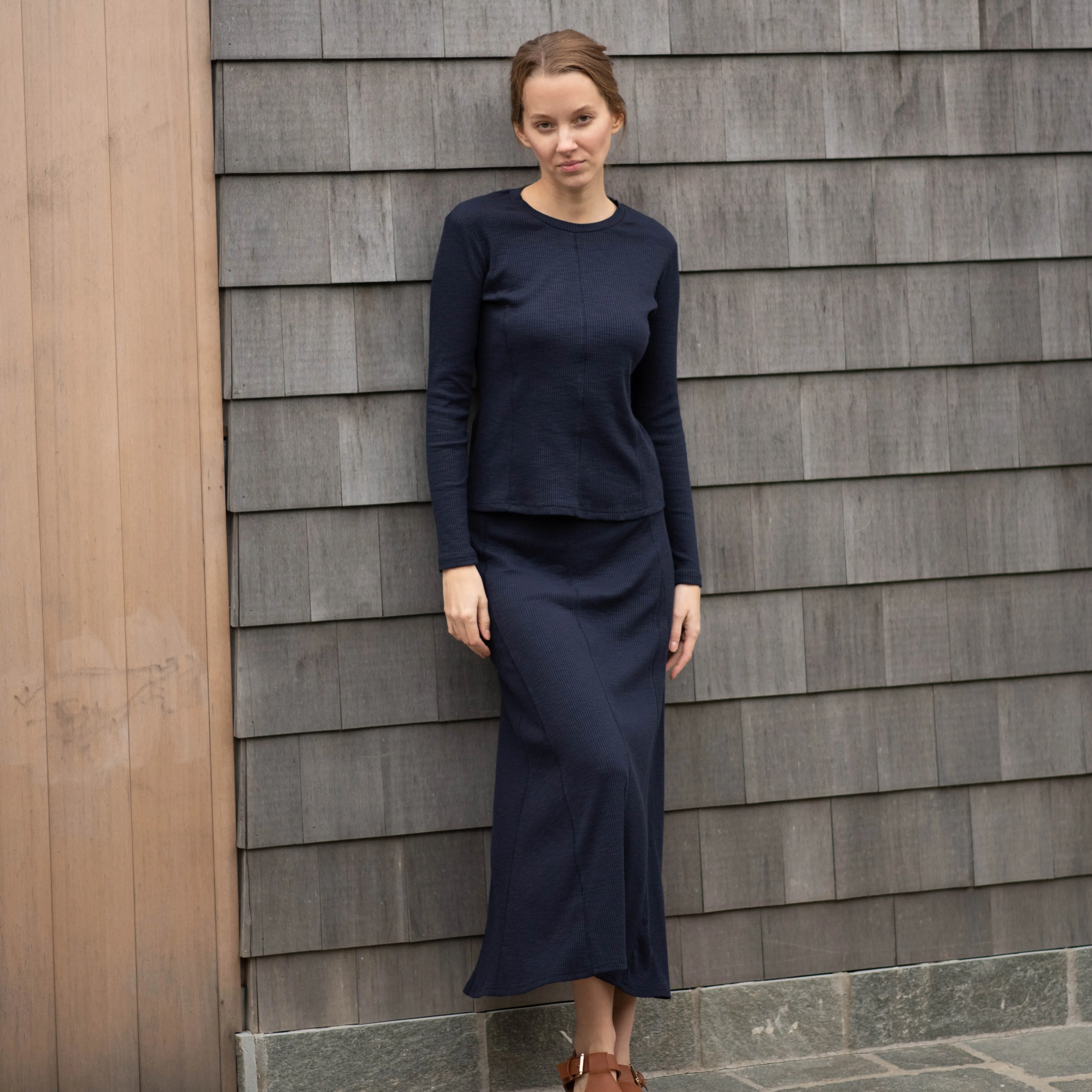 Relaxed Rib Maxi | Navy [Final Sale]