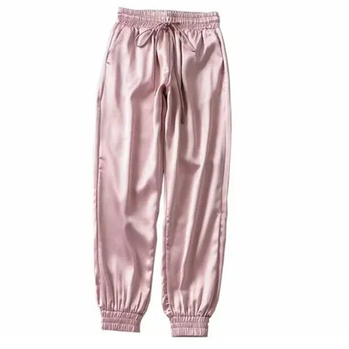 Solid High Waist Loose Harem Pants