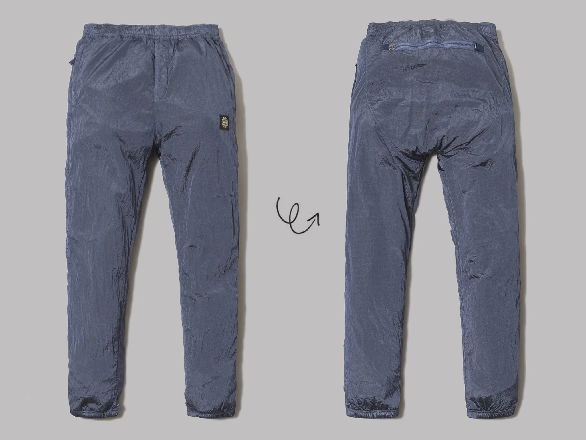 Stone Island Nylon Metal Logo Track Pants (Aviation Blue)