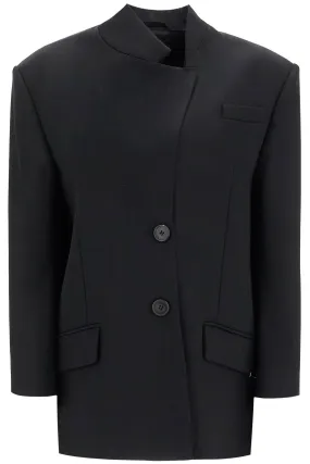 The Attico asymmetric wool blazer for