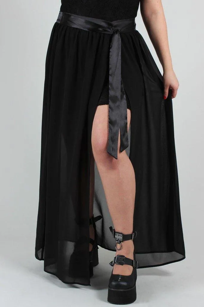 Vamped Chiffon Coordinate Skirt