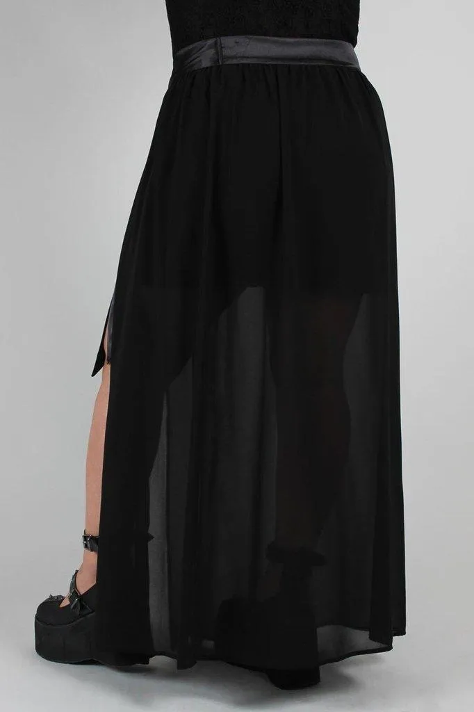 Vamped Chiffon Coordinate Skirt