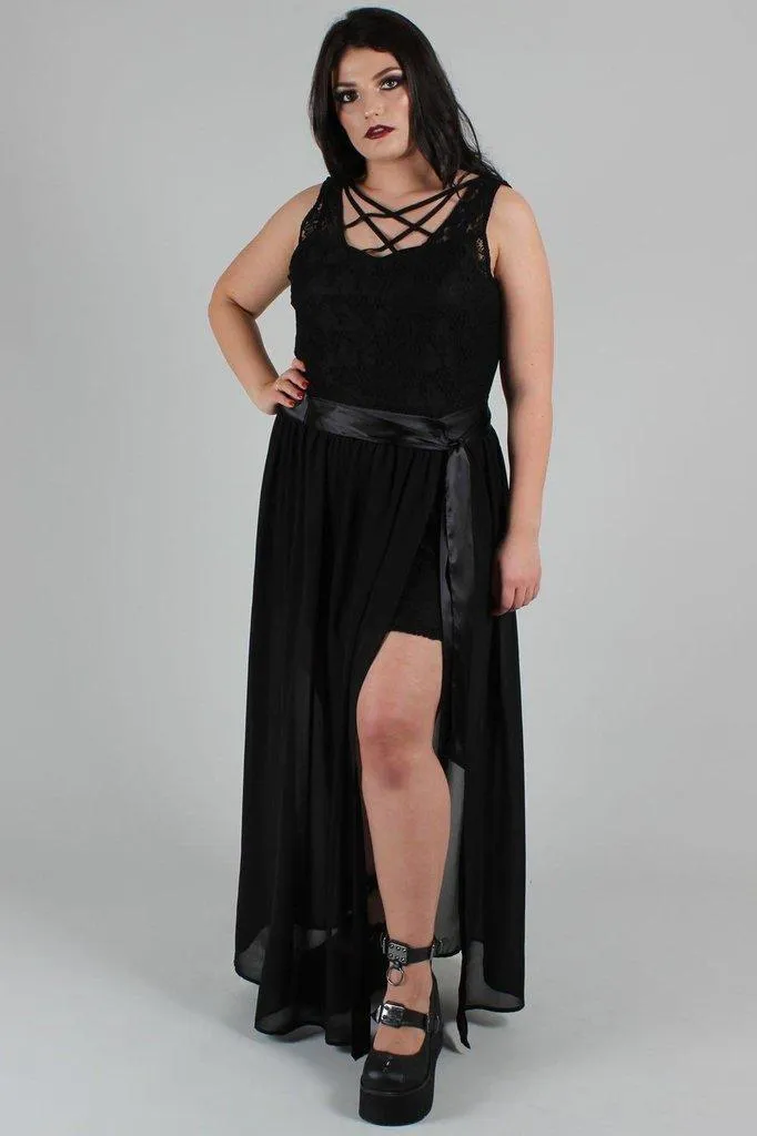 Vamped Chiffon Coordinate Skirt