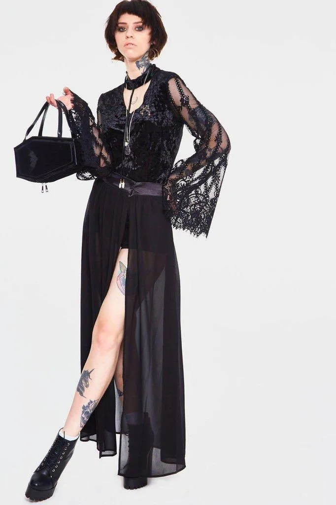 Vamped Chiffon Coordinate Skirt