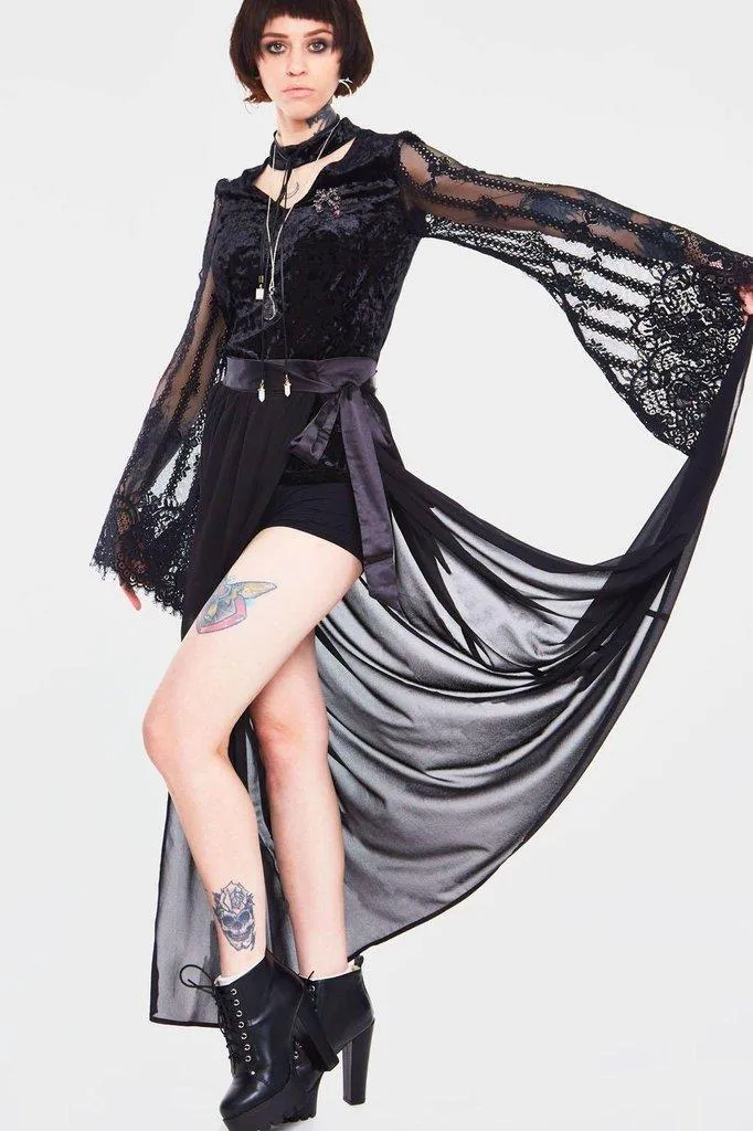 Vamped Chiffon Coordinate Skirt